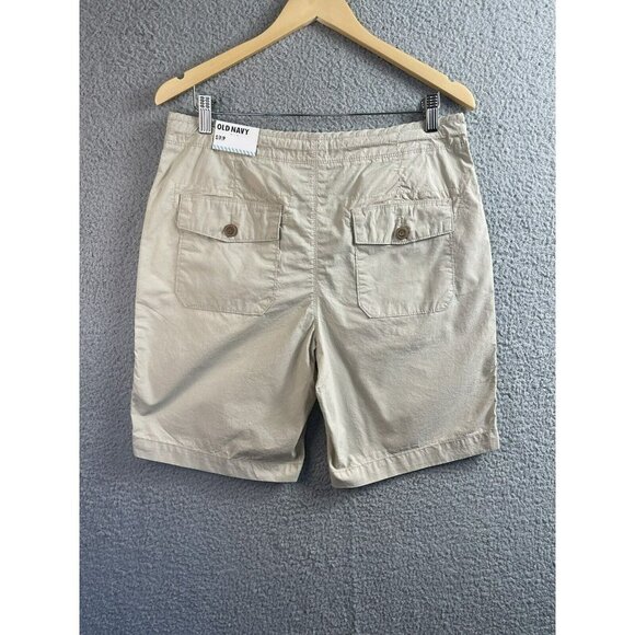 Old Navy Shorts Men's Small Tan Chino Khaki Draw String Casual Outdoor - Picture 2 of 10